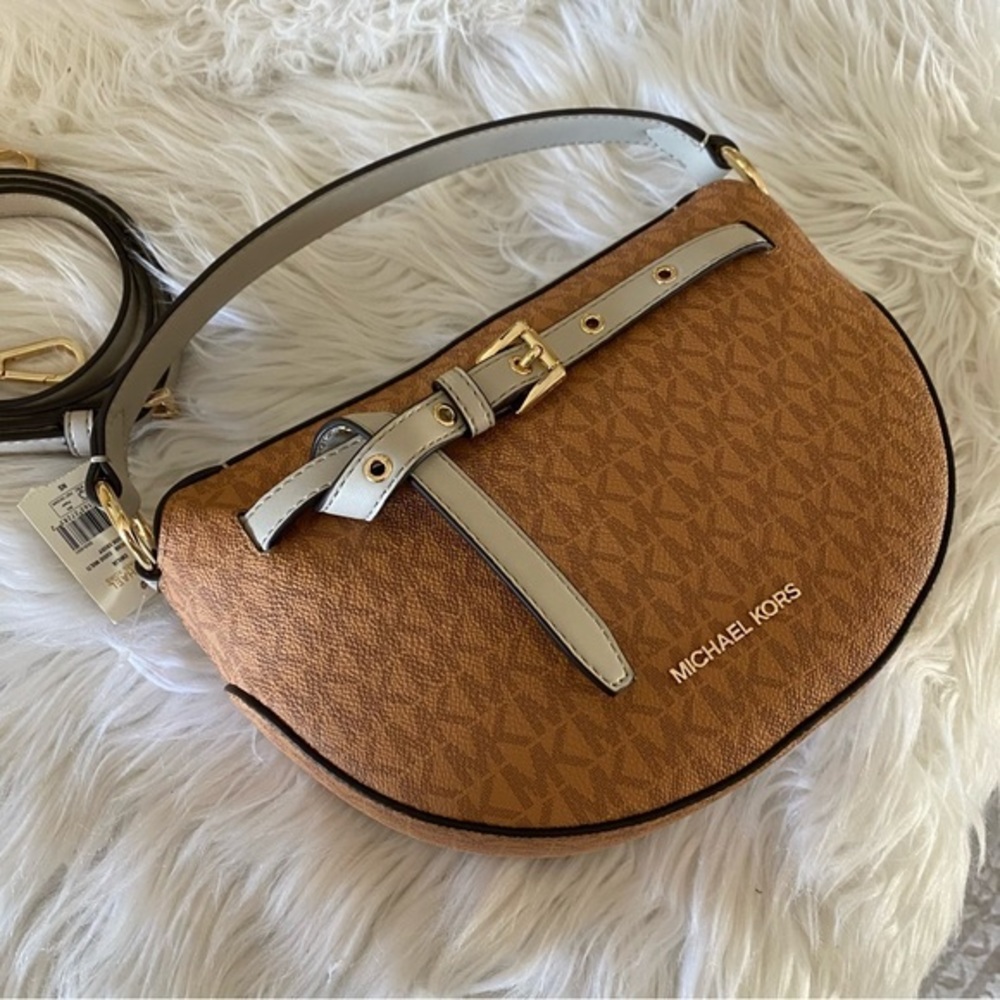 New Michael Kors Emilia Medium Logo Shoulder Bag - Picture 12 of 17